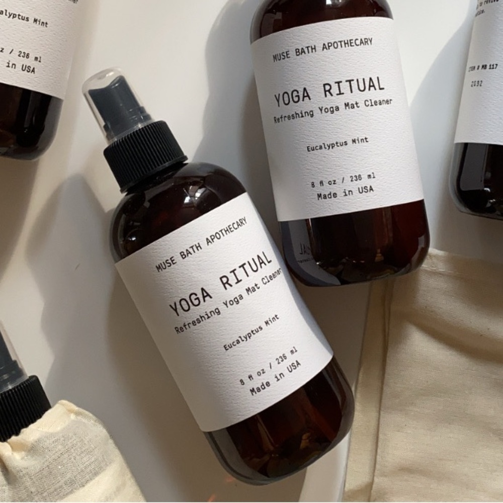 NWT Organic Yoga Mat Cleaner Eucalyptus Mint Yoga Ritual Muse Bath Apothecary